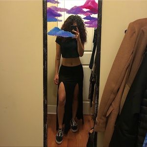 Double Slit Maxi Skirt